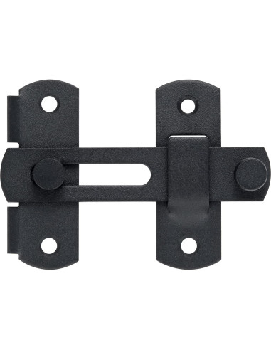 2 Pestillos de Puerta de Granja INIRET Acero Inoxidable Negro Mate