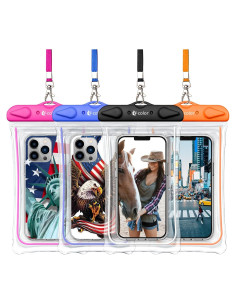 F-color Funda Impermeable para Teléfono - 4 Fundas 18,29 cm