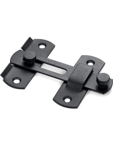 2 Pestillos de Puerta de Granja INIRET Acero Inoxidable Negro Mate