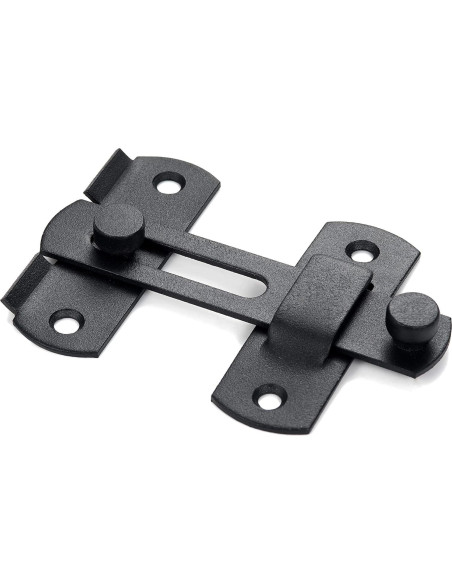 2 Pestillos de Puerta de Granja INIRET Acero Inoxidable Negro Mate