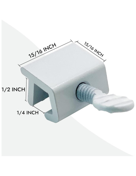 Bloqueo de Ventana Deslizante NU-SET con Tornillo de Pulgar - Paquete de 10