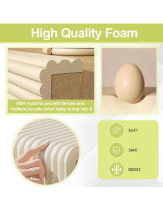 Protector de Esquinas para Bebés DBYDBY 2m Marrón Espuma Suave 2