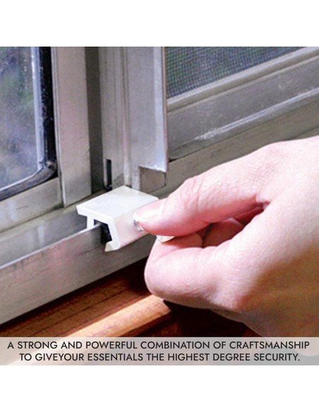 Bloqueo de Ventana Deslizante NU-SET con Tornillo de Pulgar - Paquete de 10