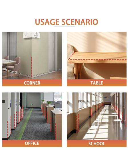 Protectores de Esquinas Transparentes QDYMXUN 100cm L 2pcs Protectores de Esquinas Transparentes QDYMXUN 100cm L 2pcs