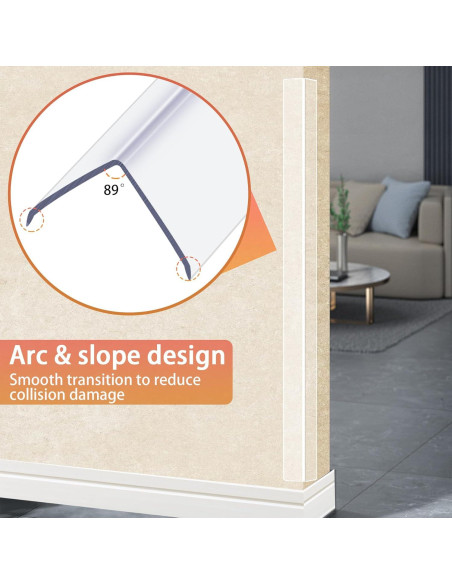 Protectores de Esquinas Transparentes QDYMXUN 100cm L 2pcs Protectores de Esquinas Transparentes QDYMXUN 100cm L 2pcs