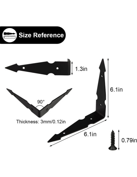 Guardias de Esquina Decorativas AKBFOX 15.5cm Metal Antioxidante
