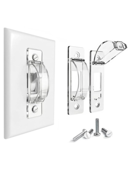 Cubierta de Interruptor de Luz ILIVABLE Transparente 2 Paquete