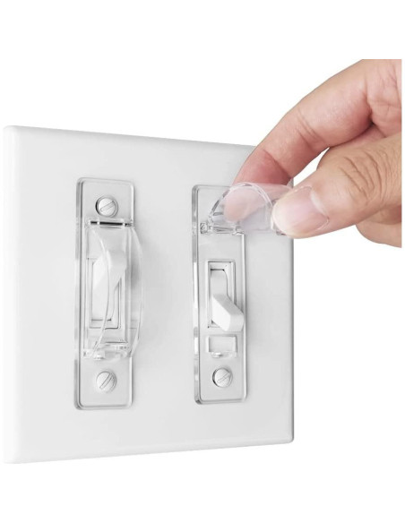 Cubierta de Interruptor de Luz ILIVABLE Transparente 2 Paquete