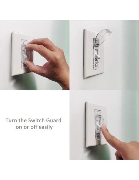 Cubierta de Interruptor de Luz ILIVABLE Transparente 2 Paquete