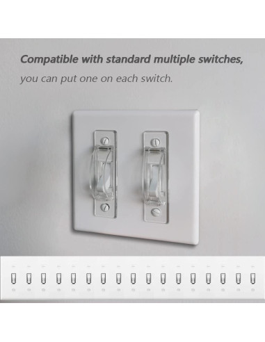 Cubierta de Interruptor de Luz ILIVABLE Transparente 2 Paquete