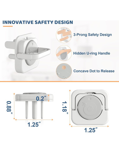45 Cubiertas de Enchufe a Prueba de Bebés Gris - Seguridad Infantil