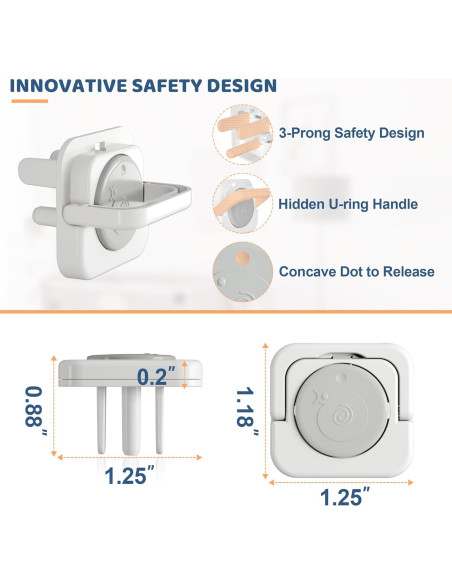 45 Cubiertas de Enchufe a Prueba de Bebés Gris - Seguridad Infantil