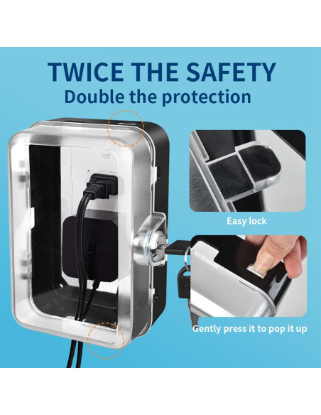 Caja de Bloqueo de Enchufe de Seguridad para Bebés - 2 Paquetes