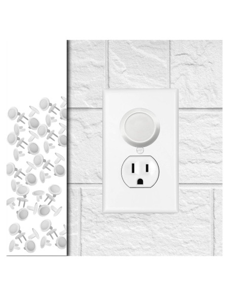 60 Tapas de Seguridad para Enchufes Infantiles Driddle - Blanco