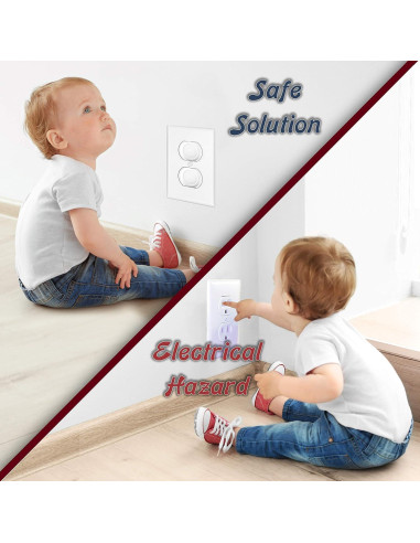 60 Tapas de Seguridad para Enchufes Infantiles Driddle - Blanco