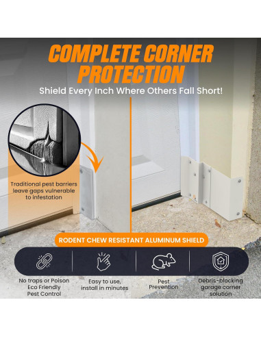 Escudo de Plagas Hern's Pro para Garaje - Barrera Aluminio 20x15 cm