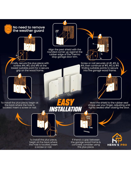 Escudo de Plagas Hern's Pro para Garaje - Barrera Aluminio 20x15 cm