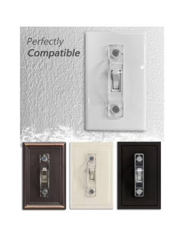 Cubierta de Interruptor Magnético ILIVABLE Transparente - Paquete de 2