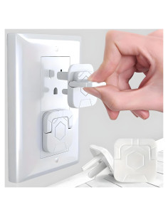 60 Cubiertas de Enchufe a Prueba de Niños ABS Blancas