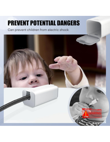 Cubiertas de Cable a Prueba de Bebés FYY - Paquete de 8 Unidades