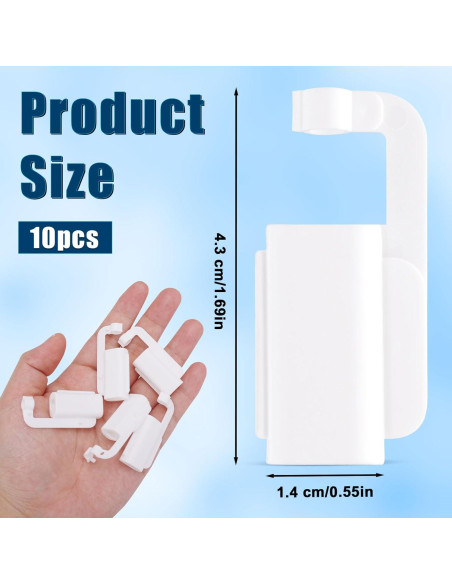 10 Cubiertas de Cable USB para Bebés - Protector PP Blanco