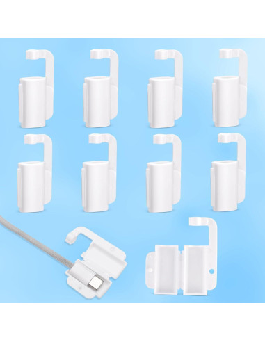 10 Cubiertas de Cable USB para Bebés - Protector PP Blanco