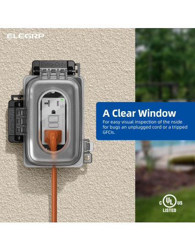 Cubierta de Salida Exterior ELEGRP 1 Gang a Prueba de Clima