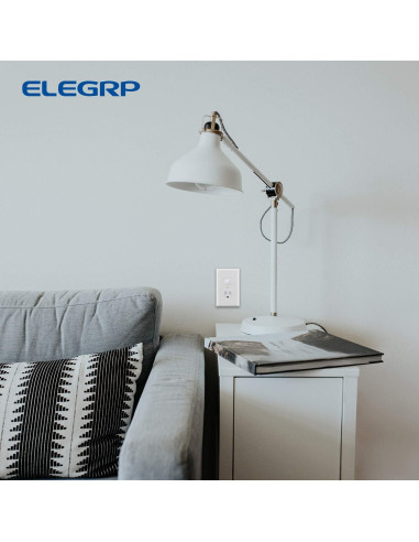 Cubiertas de Enchufe Dúplex ELEGRP 10 Paquete Policarbonato Blanco