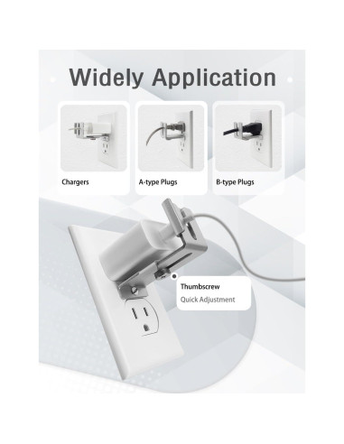 Bloqueo de Toma de Corriente ILIVABLE Ajustable Plata