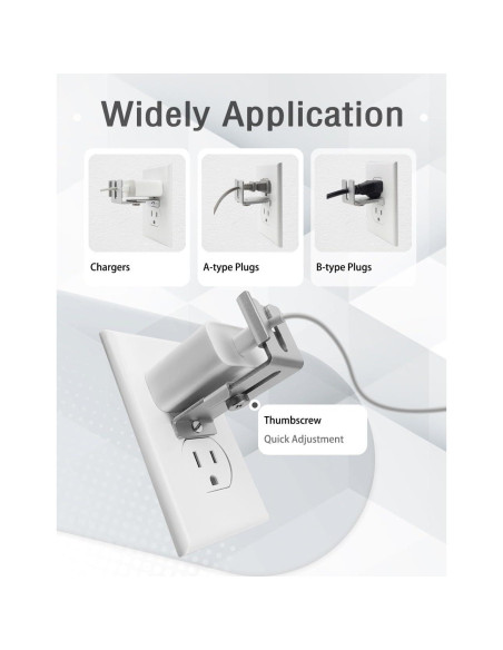 Bloqueo de Toma de Corriente ILIVABLE Ajustable Plata