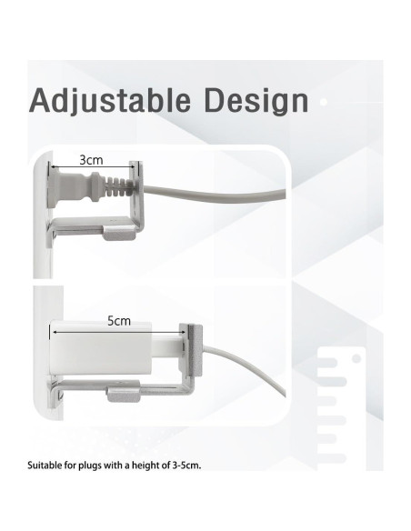 Bloqueo de Toma de Corriente ILIVABLE Ajustable Plata