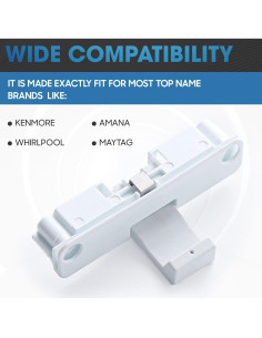 Pestillo de Bloqueo de Tapa de Lavadora Seentech W10240513 - Compatible con Whirlpool y Kenmore 2
