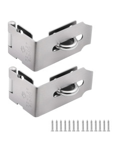Cerradura de Hasp GEMASP 5 cm Acero Inoxidable 2 Piezas