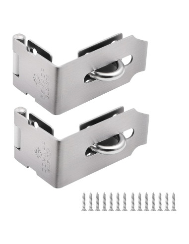 Cerradura de Hasp GEMASP 5 cm Acero Inoxidable 2 Piezas