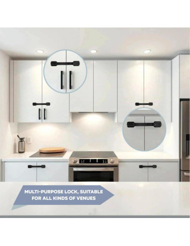 Bloqueos de Gabinete para Bebés 6 Piezas Correas Ajustables