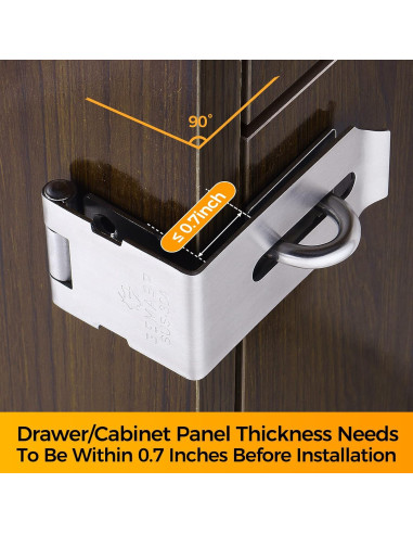 Cerradura de Hasp GEMASP 5 cm Acero Inoxidable 2 Piezas