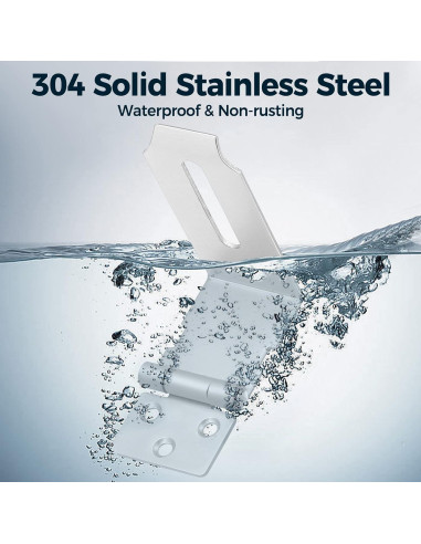 Cerradura de Hasp GEMASP 5 cm Acero Inoxidable 2 Piezas