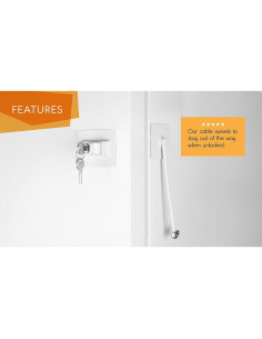 Cerradura de Refrigerador Guardianite con Llave Blanca 2