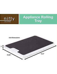 Bandeja Rodante Mediana Nifty 8820WHT Blanca Antideslizante 2