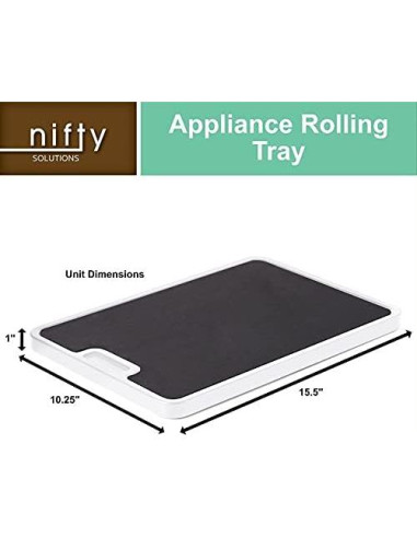 Bandeja Rodante Mediana Nifty 8820WHT Blanca Antideslizante