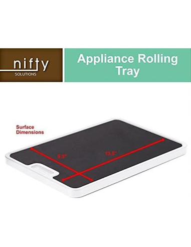 Bandeja Rodante Mediana Nifty 8820WHT Blanca Antideslizante