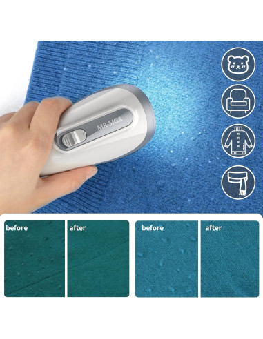 Quitapelusas MR.SIGA Portátil con Luces LED y 2 Cuchillas