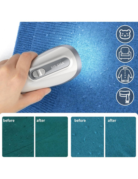 Quitapelusas MR.SIGA Portátil con Luces LED y 2 Cuchillas