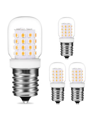 Bombilla E17 3W LED para Microondas Whirlpool 2700K 4 Paquetes
