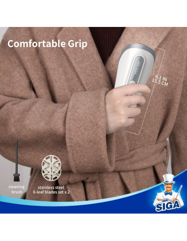 Quitapelusas MR.SIGA Portátil con Luces LED y 2 Cuchillas