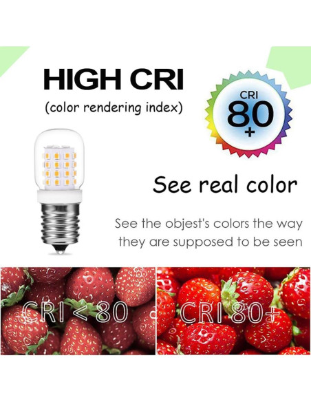 Bombilla E17 3W LED para Microondas Whirlpool 2700K 4 Paquetes