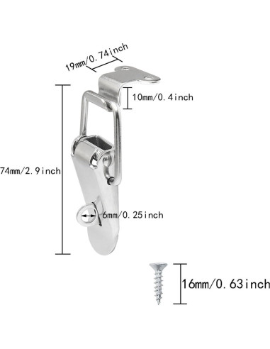 4 Pestillos de Acero Inoxidable 90 Grados ITROLLE para Caja