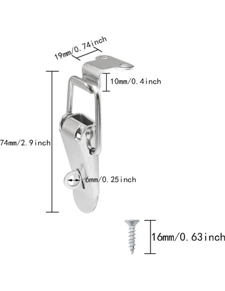 4 Pestillos de Acero Inoxidable 90 Grados ITROLLE para Caja