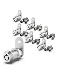 6 Cerraduras de Gabinete inBovoga 1-1/8" con Llave Igual