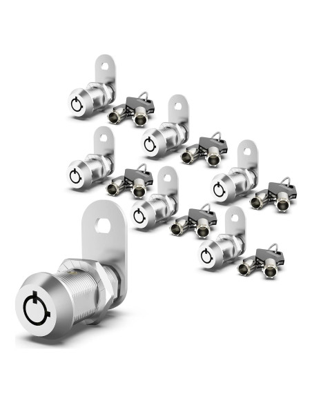 6 Cerraduras de Gabinete inBovoga 1-1/8" con Llave Igual